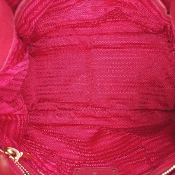 Prada Nappa Gaufre Red Nappaleather 58/F - Picture 6 of 10